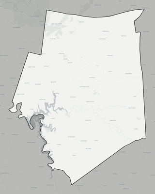 Barren County KY county basemap context