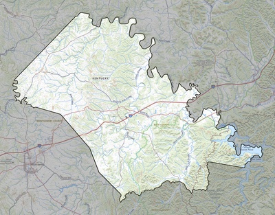 Bath County KY USGS topo map