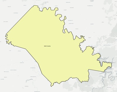 Bath County KY school district boundaries map