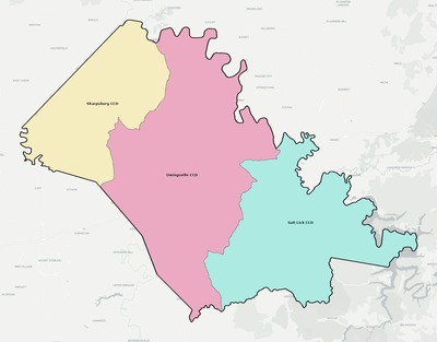 Bath County KY townships and subdivisions map