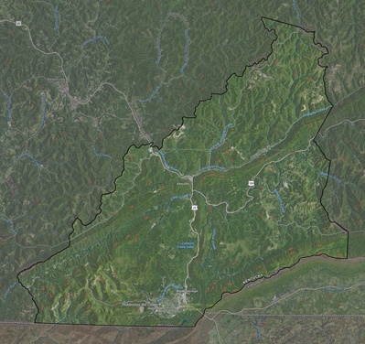 Bell County KY USGS imagery and topo map