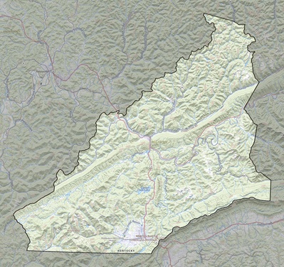 Bell County KY USGS topo map