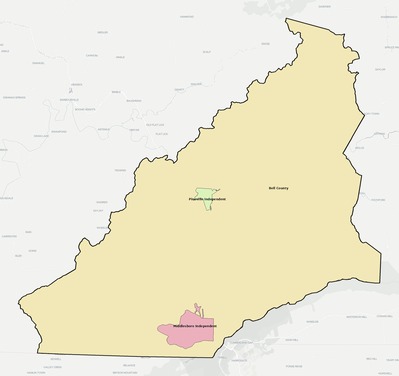 Bell County KY school district boundaries map