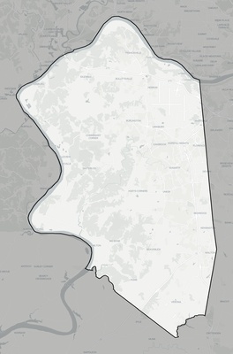 Boone County KY county basemap context