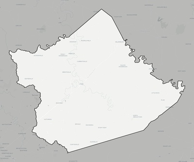Bourbon County KY county basemap context