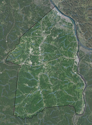 Boyd County KY USGS imagery and topo map