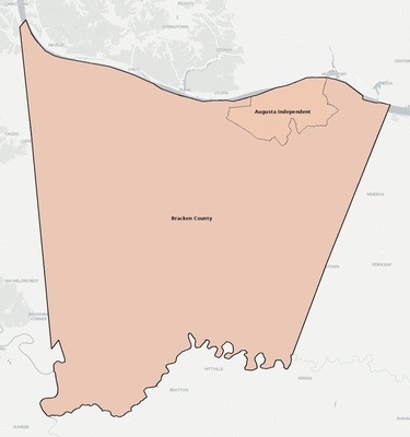 Bracken County KY school district boundaries map