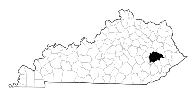 Breathitt County in Kentucky