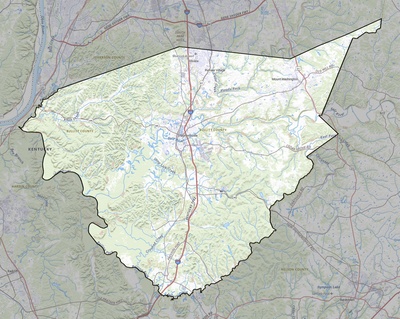 Bullitt County KY USGS topo map