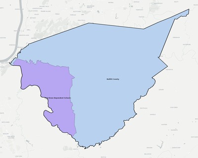 Bullitt County KY school district boundaries map