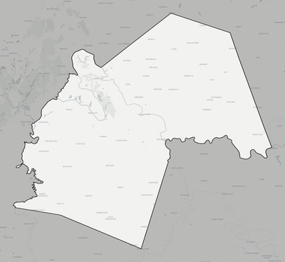 Butler County KY county basemap context