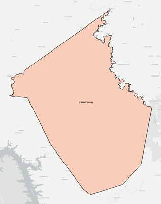 Caldwell County KY school district boundaries map