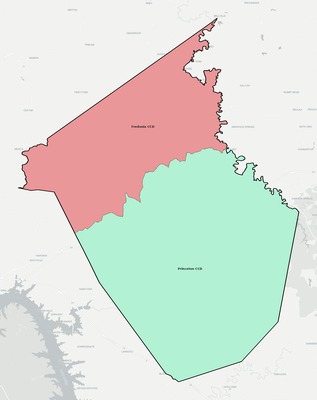Caldwell County KY townships and subdivisions map