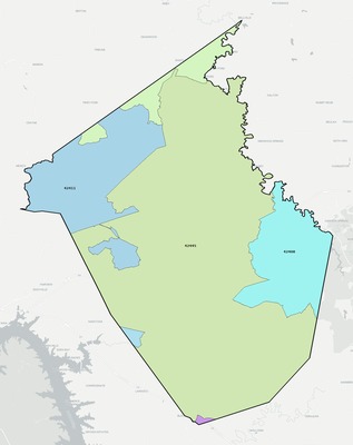 Caldwell County KY ZIP code boundaries map