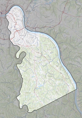 Campbell County KY USGS topo map