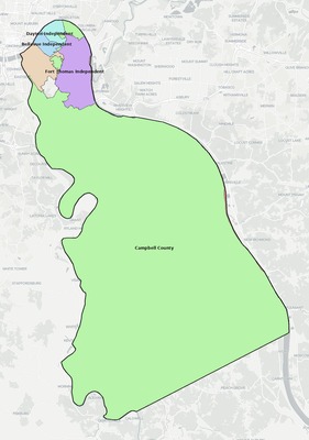 Campbell County KY school district boundaries map