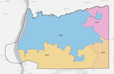 Carlisle County KY ZIP code boundaries map