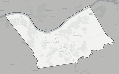 Carroll County KY county basemap context