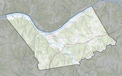 Carroll County KY USGS topo map