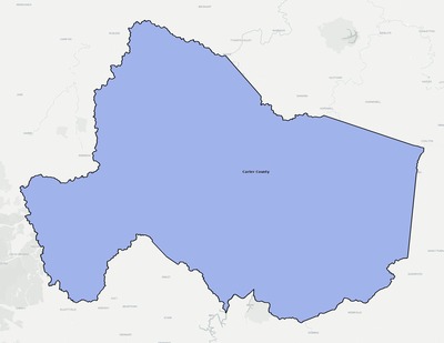 Carter County KY school district boundaries map
