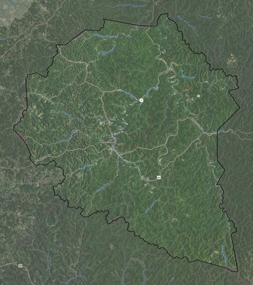 Clay County KY USGS imagery and topo map