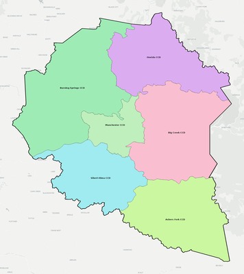 Clay County KY townships and subdivisions map