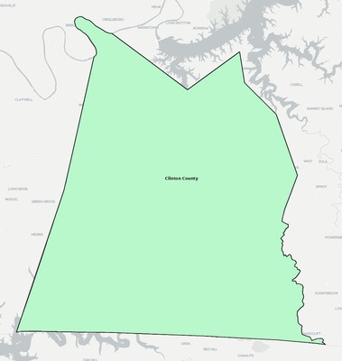 Clinton County KY school district boundaries map