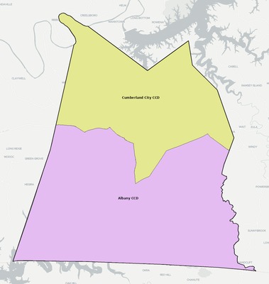 Clinton County KY townships and subdivisions map