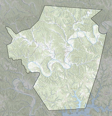 Cumberland County KY USGS topo map