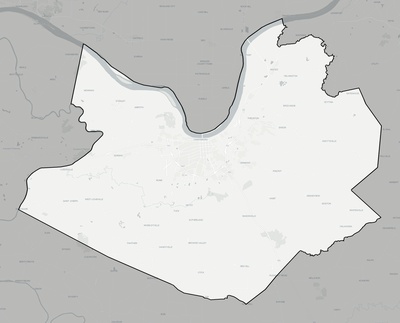 Daviess County KY county basemap context