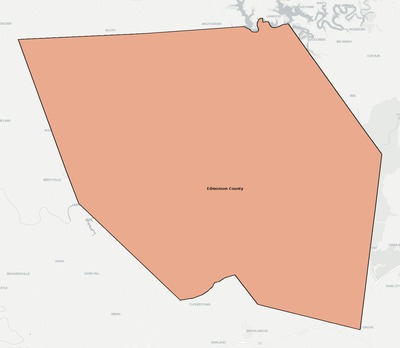 Edmonson County KY school district boundaries map