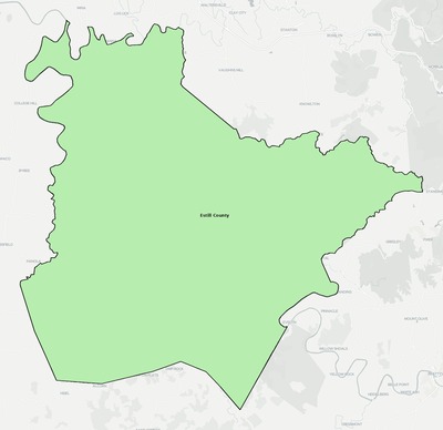 Estill County KY school district boundaries map