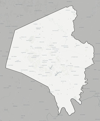 Fayette County KY county basemap context