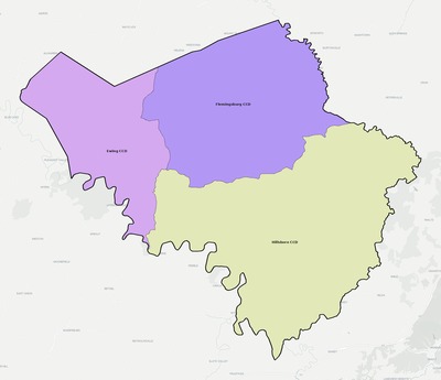 Fleming County KY townships and subdivisions map