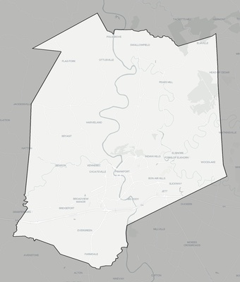 Franklin County KY county basemap context