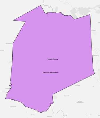 Franklin County KY school district boundaries map