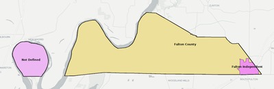 Fulton County KY school district boundaries map