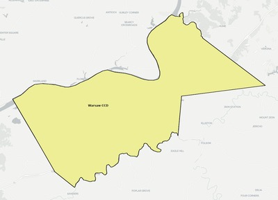 Gallatin County KY townships and subdivisions map