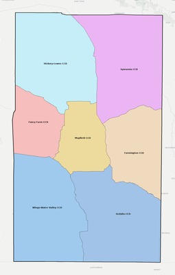 Graves County KY townships and subdivisions map