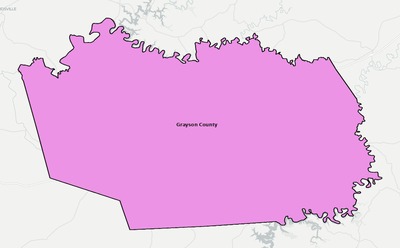 Grayson County KY school district boundaries map