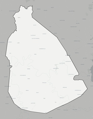 Green County KY county basemap context