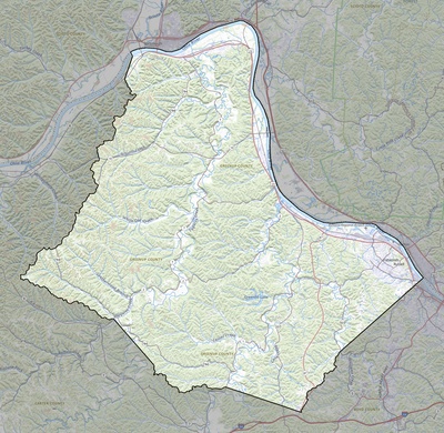 Greenup County KY USGS topo map