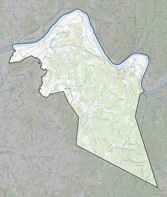 Hancock County KY USGS topo map