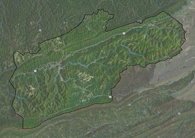 Harlan County KY USGS imagery and topo map