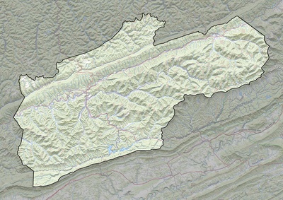 Harlan County KY USGS topo map