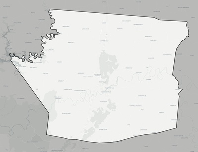 Hart County KY county basemap context