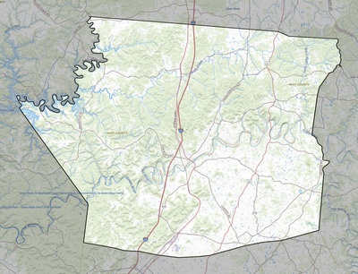 Hart County KY USGS topo map