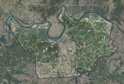 Henderson County KY USGS imagery and topo map