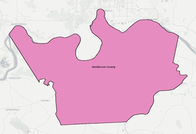 Henderson County KY school district boundaries map