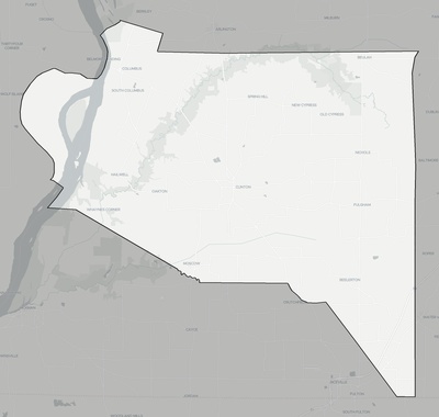 Hickman County KY county basemap context